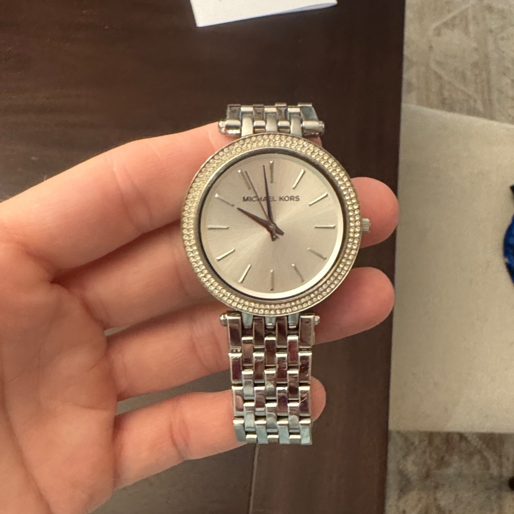 Michael Kors Silver-Tone and Pave  Ladies Watch